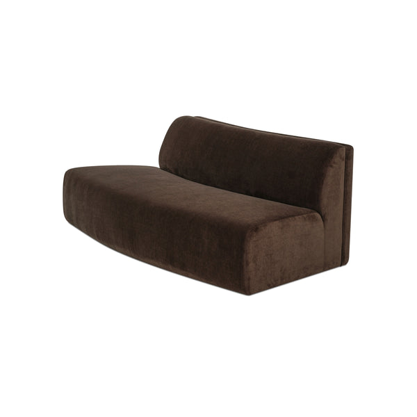 Naomi Convex Sofa Dark Brown by Moe's