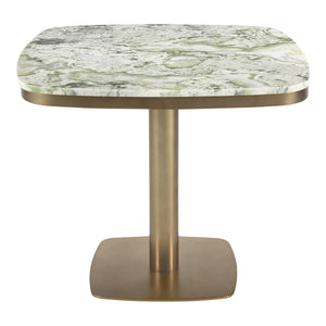 Celeste Cafe Table Green Onyx Marble & Brass