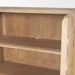 Heera Light Brown Diamond Motif w/ Shelf Accent Cabinet