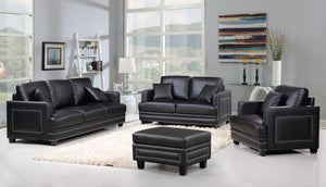 Ida Loveseat In Black Faux Leather