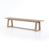 Atherton Outdoor Dining Bench in Brown