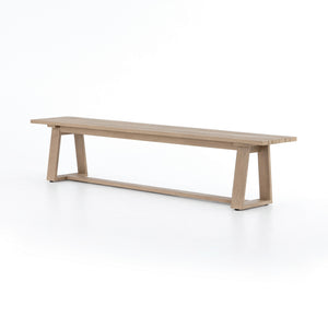 Atherton Outdoor Dining Bench in Brown