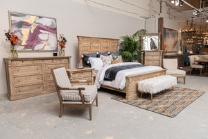 Adelaide Solid Wood 9-Drawer Dresser - Natural Cream Wash