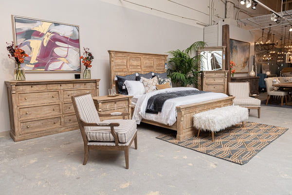 Adelaide Solid Wood 9-Drawer Dresser - Natural Cream Wash
