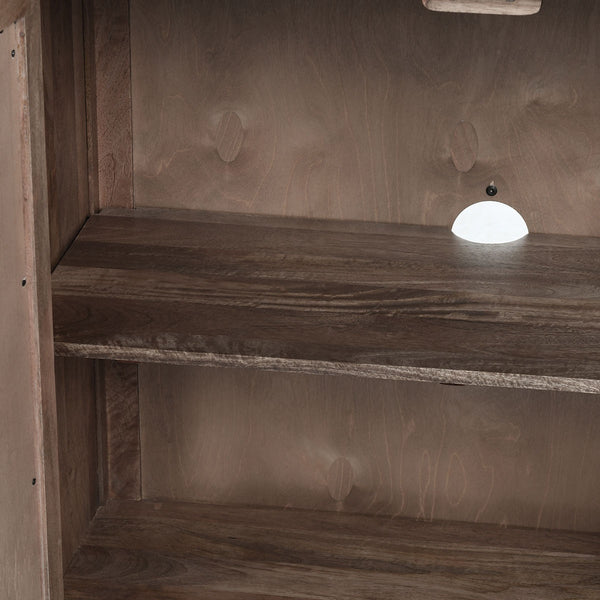 Jensen Solid Wood 4Dr Cabinet with Cane Detail