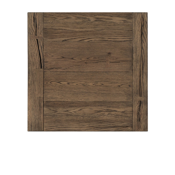 Troy Solid Wood Square End Table - Suede Brown