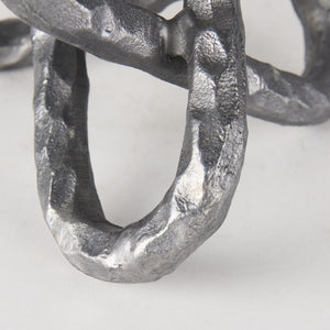 Wilhelm I (Small) 7L x 7W Silver Metal Link Decor Object
