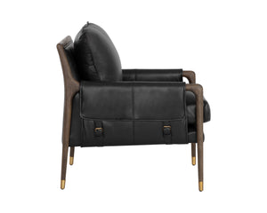 MAUTI ARMCHAIR - DISTRESSED BROWN - CORTINA BLACK LEATHER