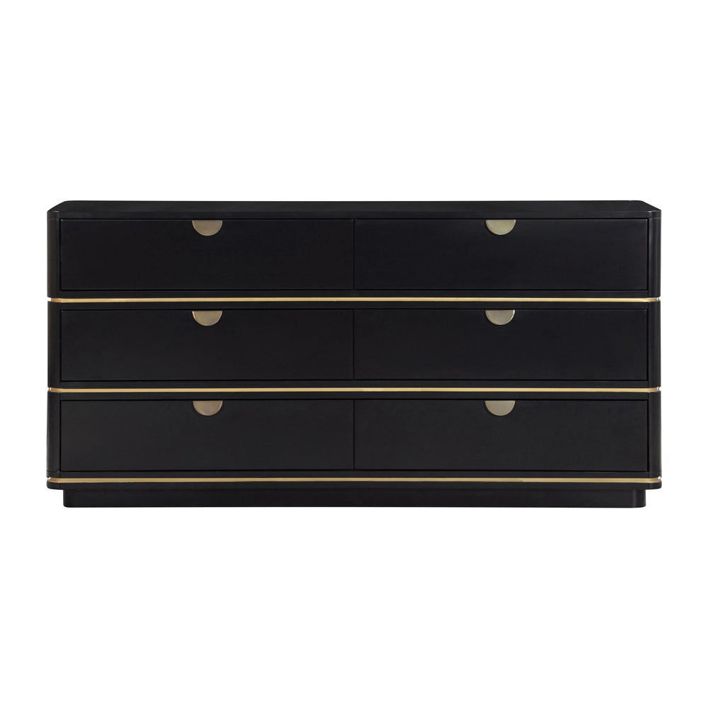 Julieta Black 6 Drawer Dresser