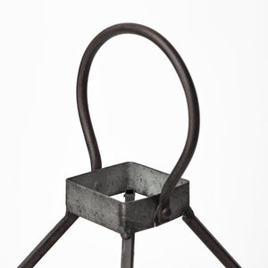Kingston I Large Rustic Metal Framed Table Candle Holder