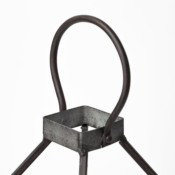 Kingston I Large Rustic Metal Framed Table Candle Holder