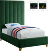 Glenda Twin Bed In Green Velvet