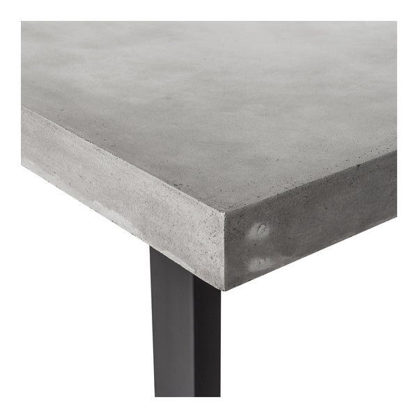 Jedrik Large Outdoor Dining Table with Black Steel Legs