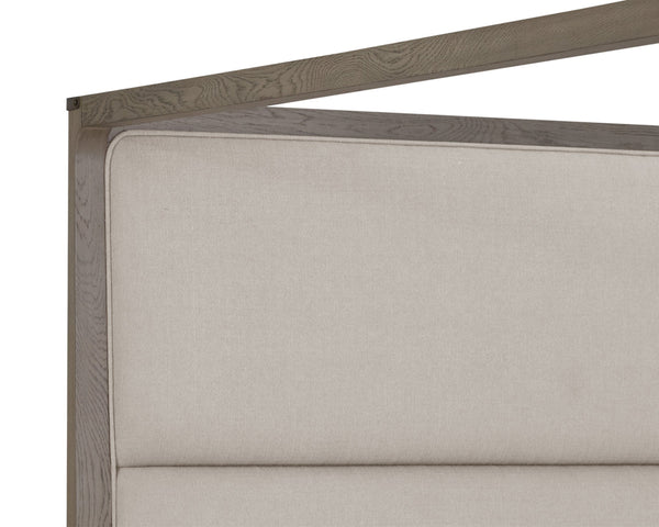 DANETTE CANOPY BED - KING - ZENITH TAUPE GREY