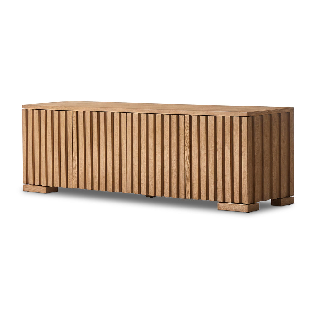 Ramos Media Console in Bleached Oak'