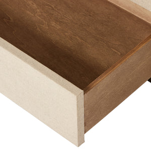 Grove Nightstand In Beige Painted Linen