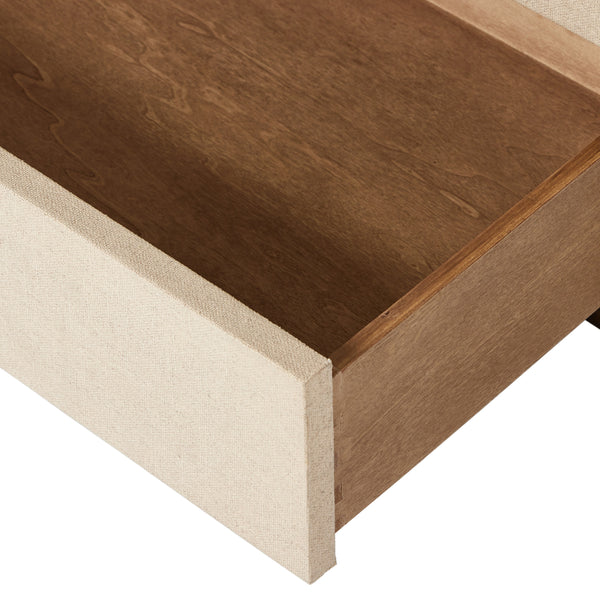 Grove Nightstand In Beige Painted Linen