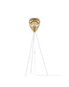 Conia Brass 57" Tripod Floor Lamp with White Base