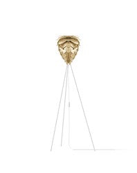Conia Brass 57" Tripod Floor Lamp with White Base