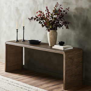 Leo Console Table in Rustic Grey