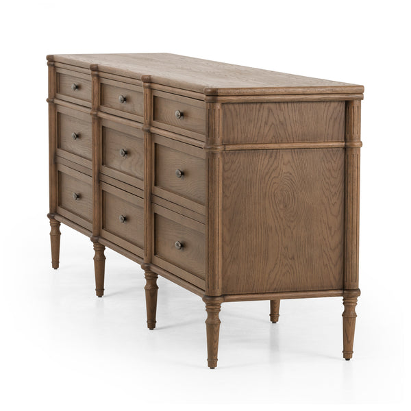 Toulouse 9 Drawer Dresser In Toasted Oak