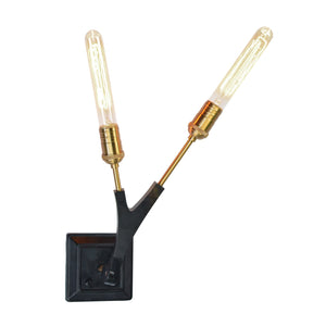 Filiali AC11532 Wall Light in Black & Harvest Brass