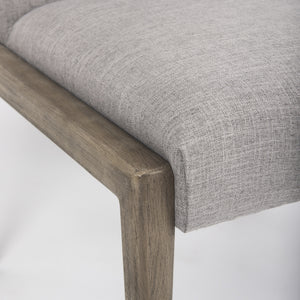 Palisades Gray Upholstery w/ Solid Wood Armless Dining Chair