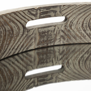 Whittier (Large) 28L x 28W Brown Wooden Mirrored Base Tray