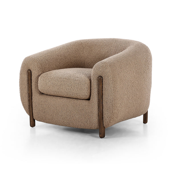 Lyla Chair In Sheepskin Camel