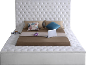 Randal Queen Bed In White Velvet