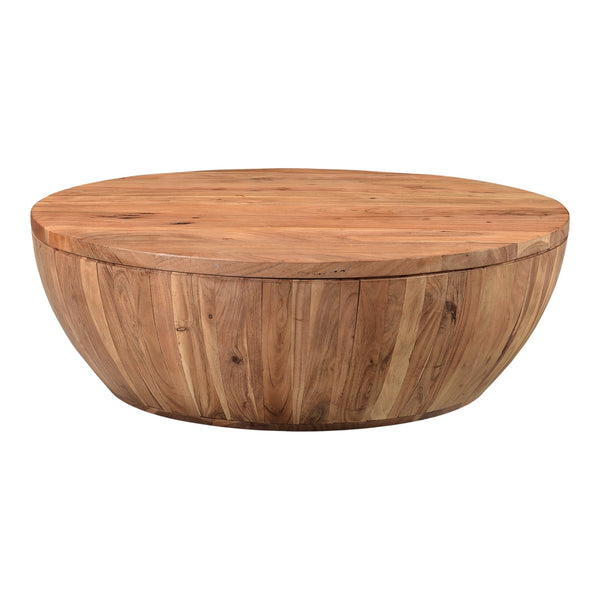 Eske Coffee Table with Swivel Storage in Natural