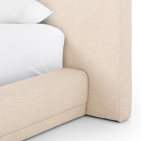 Martina Bed Wide Queen in Bergamo Parchment