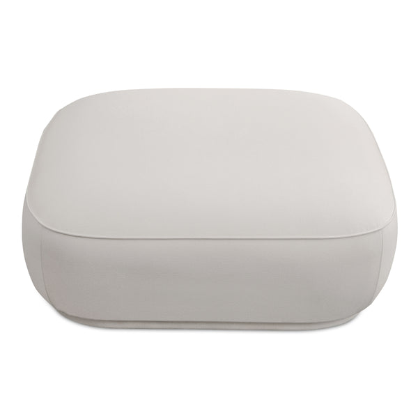 Moe's Marion Square Ottoman White Fabric