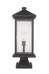 Portland 1 Light Outdoor Pier Mounted Fixture in Oil Rubbed Bronze Finish