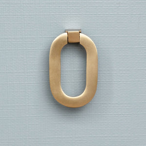 CURVED FRONT CHEST WITH THREE DRAWERS IN WHITE LIGHT BLUE TEXTURED LINEN WITH SATIN BRASS RING HARDWARE