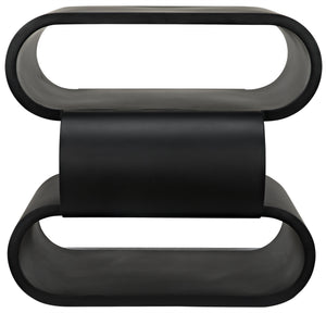 Nada Side Table, Black Steel