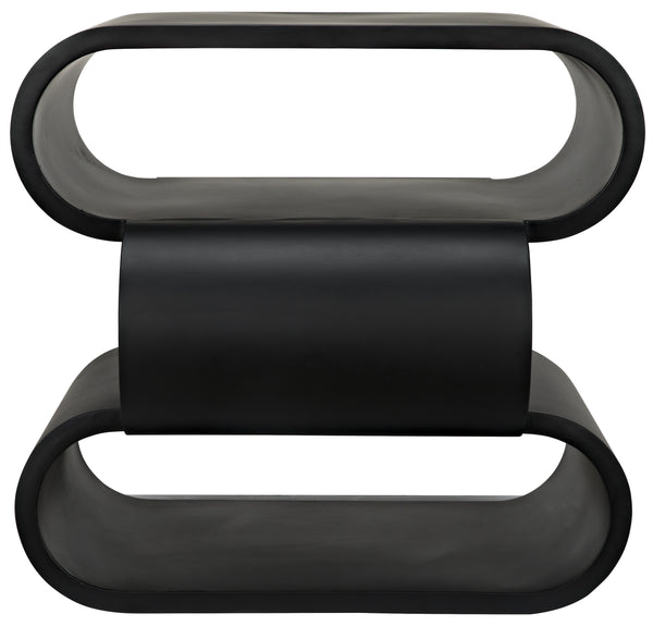 Nada Side Table, Black Steel