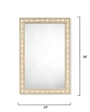 Sama Wood & Bone Inlay Rectangle Wall Mirror