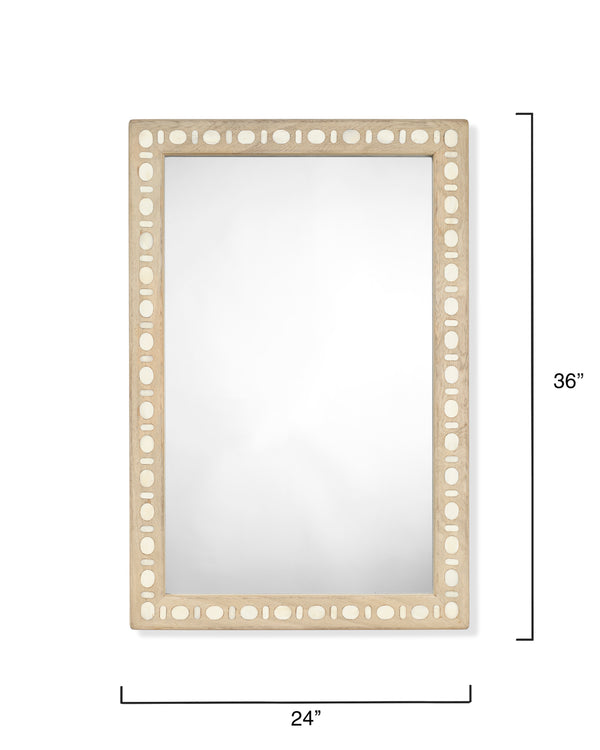 Sama Wood & Bone Inlay Rectangle Wall Mirror