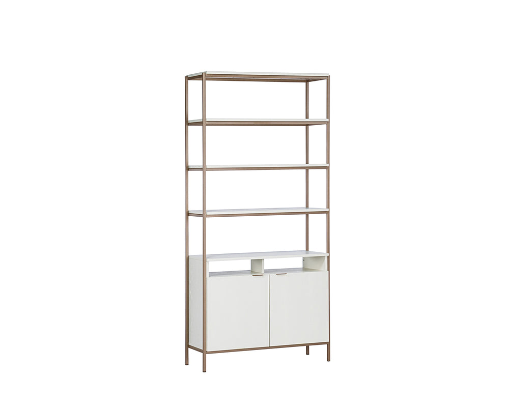 Ambrose Modular Bookcase - Large - Champagne Gold - Cream
