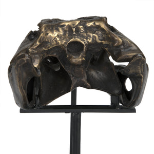 Brass Alligator On Stand, Small