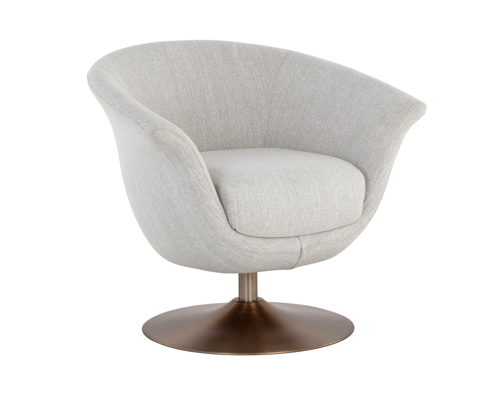 CARINE SWIVEL LOUNGE CHAIR - MINA TAUPE