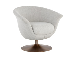 CARINE SWIVEL LOUNGE CHAIR - MINA TAUPE