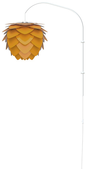 Aluvia Medium 1-Light Wall Lamp in Saffron with White Wall Hanger