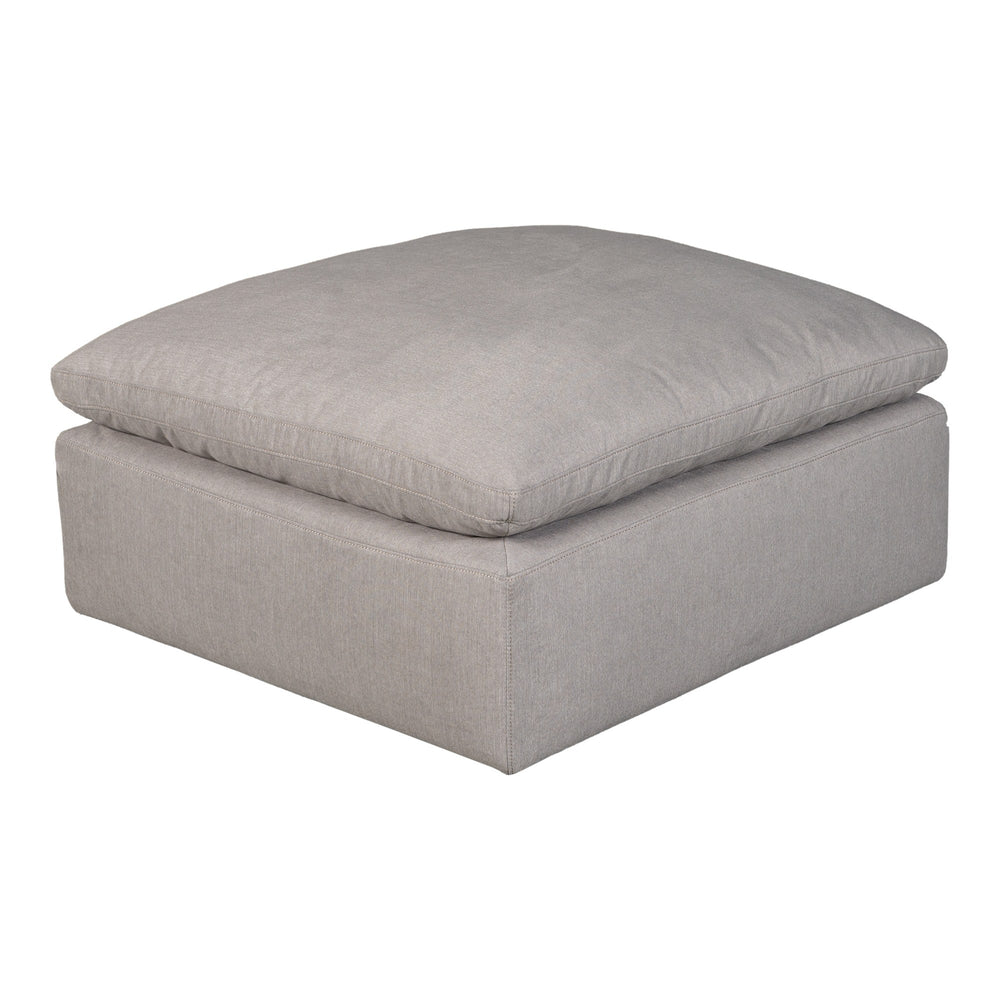 Moe's Terra Condo Ottoman Light Grey with LiveSmart Fabric