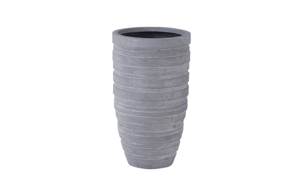 June Slim Planter, Raw Gray, Small