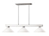 Cobalt 3 Light Billiard Light in Brushed Nickel Finish