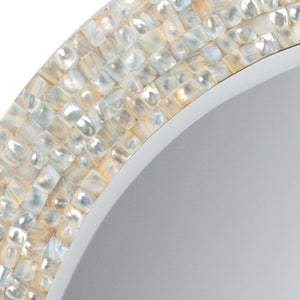 Large Oval Wall Mirror, Mother of Pearl