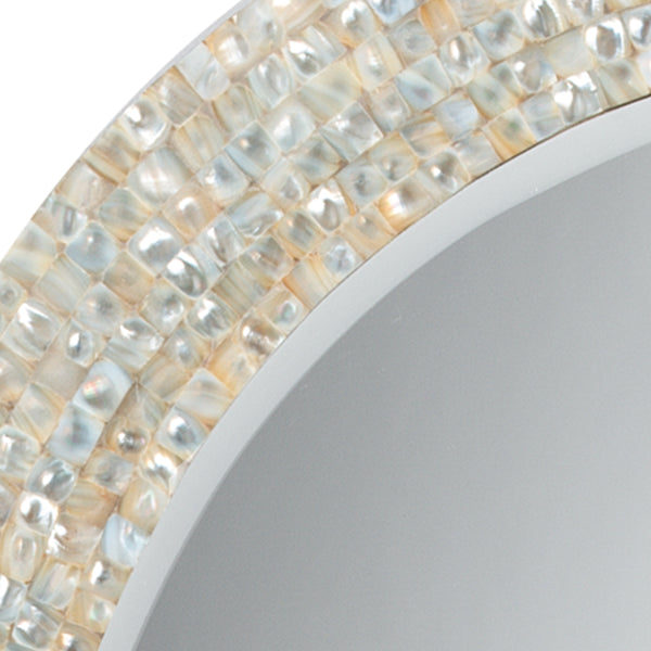 Large Oval Wall Mirror, Mother of Pearl