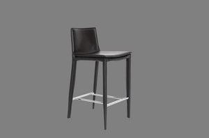 Tiffany counter stool black bonded leather